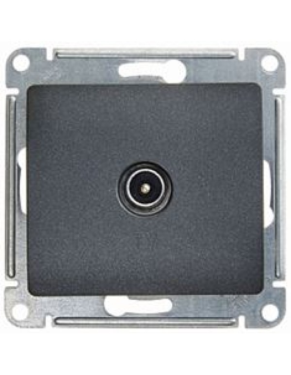 GLOSSA TV РОЗЕТКА оконечная 1DB, механизм, АНТРАЦИТ