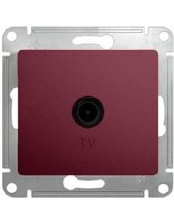 GLOSSA TV РОЗЕТКА оконечная 1DB, механизм, БАКЛАЖАНОВЫЙ