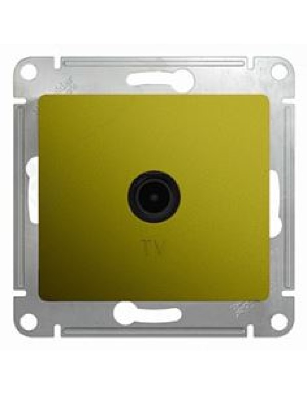 GLOSSA TV РОЗЕТКА оконечная 1DB, механизм, ФИСТАШКОВЫЙ