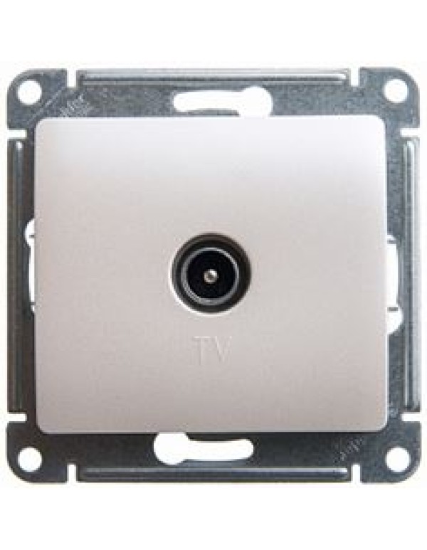 GLOSSA TV РОЗЕТКА оконечная 1DB, механизм, ПЕРЛАМУТРОВЫЙ