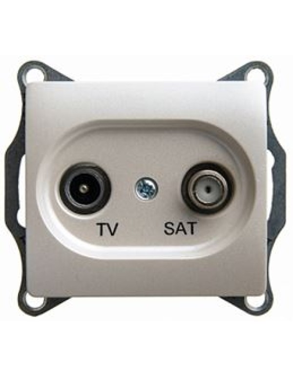 GLOSSA TV-SAT РОЗЕТКА оконечная 1DB, механизм, ПЕРЛАМУТРОВЫЙ