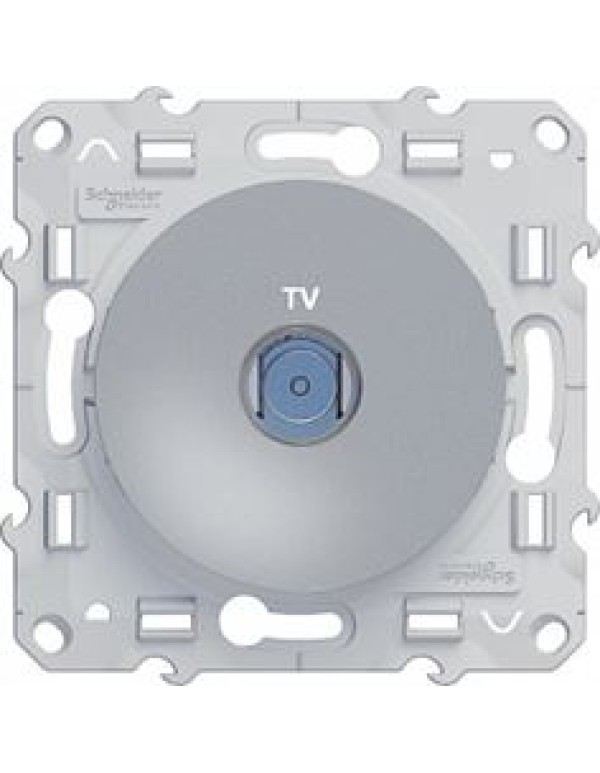 Одиночная розетка SE Odace 1 выход механизм с накладкой (S53R445)