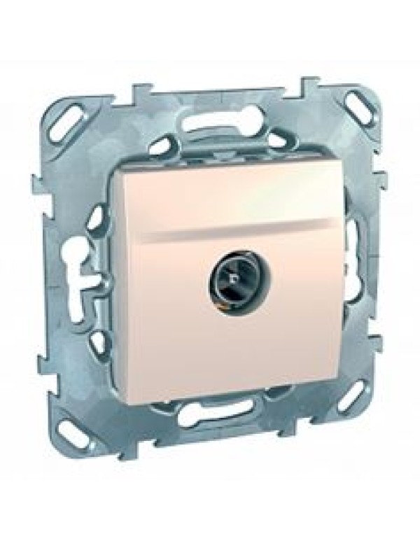 Одиночная розетка SE Unica 1 выход механизм с накладкой (MGU5.462.25ZD)