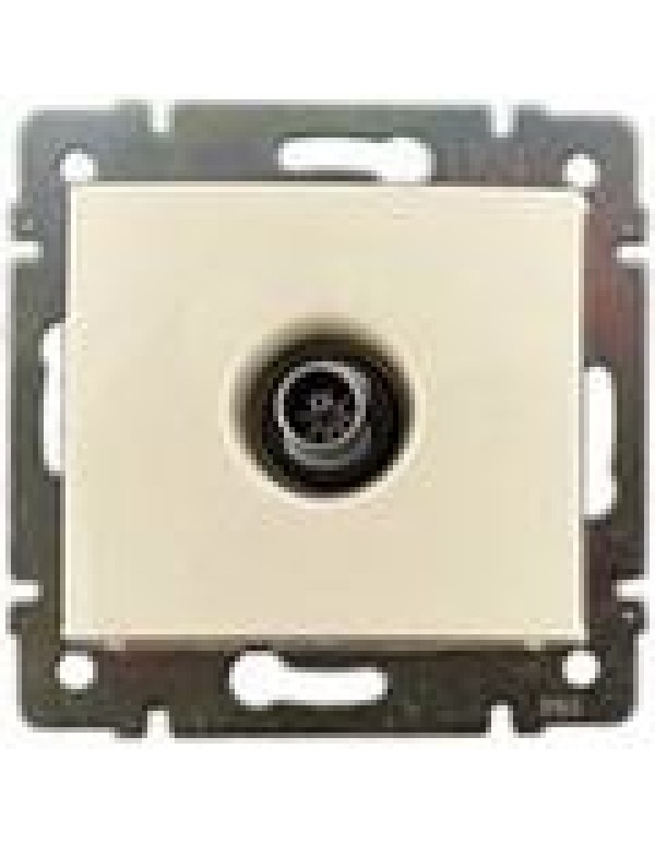 Проходная розетка Legrand Valena Classic 1 выход механизм с накладкой (695625)