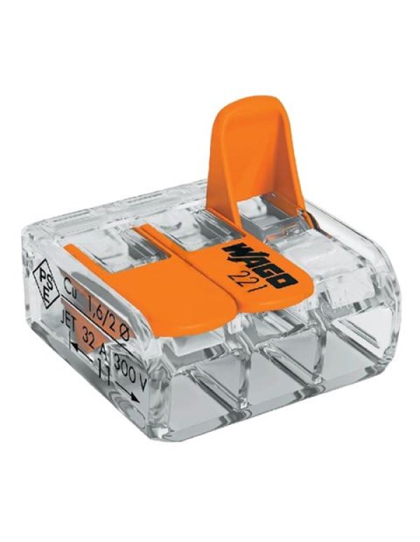 Клеммник WAGO 3 (одножильных или многожильных) х 0,08-4мм2 32A Cu [уп. 50шт]