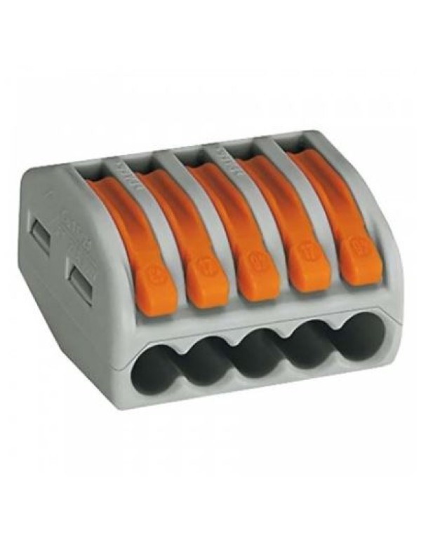 Клеммник WAGO 5 (одножильных или многожильных) х 0,08-4мм2 32A Cu [уп. 40шт]