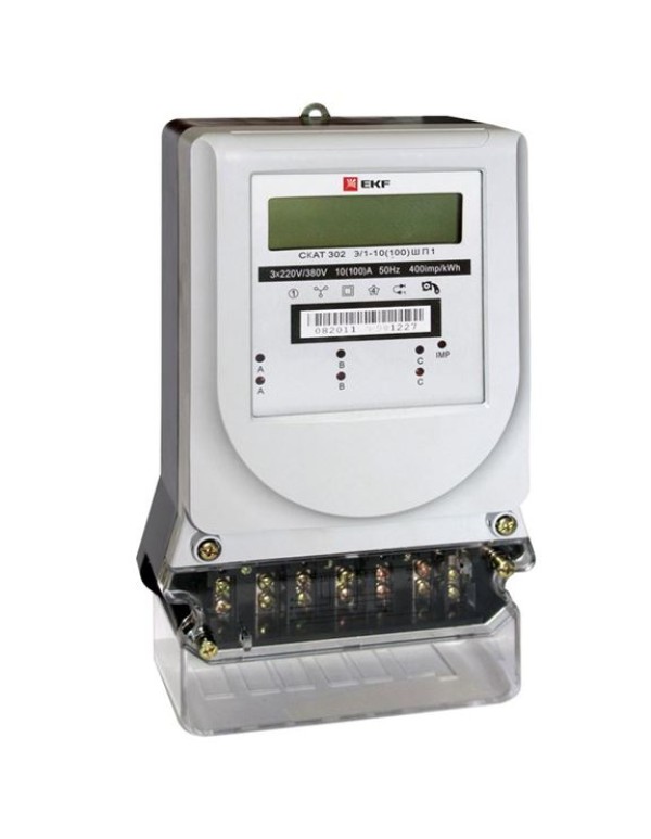 Счетчик электрической энергии СКАТ 302Э/1-10(100) Ш П EKF PROxima | 30201 | EKF