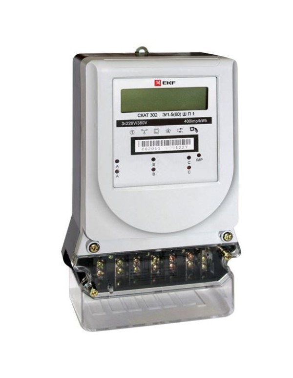 Счетчик электрической энергии СКАТ 302Э/1-5(60) Ш П1 EKF PROxima | 30301 | EKF