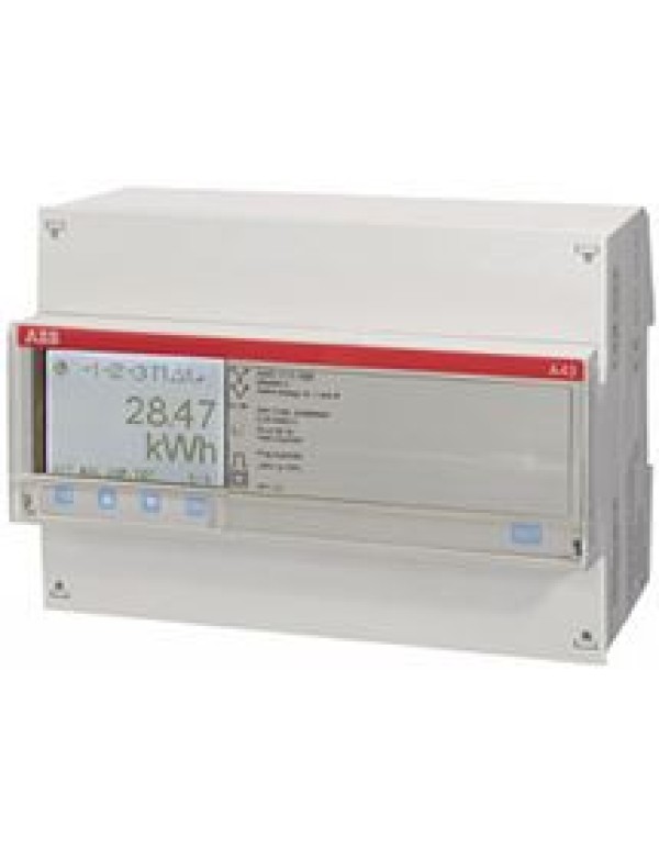 Счетчик 3-фазный активно-реакт. энергии(2Н),1-тариф.,кл. точности 1,прямого вкл. 5(80)А, имп. выход,M-bus,тип A43 213-200 2CMA100110R100 24ckc