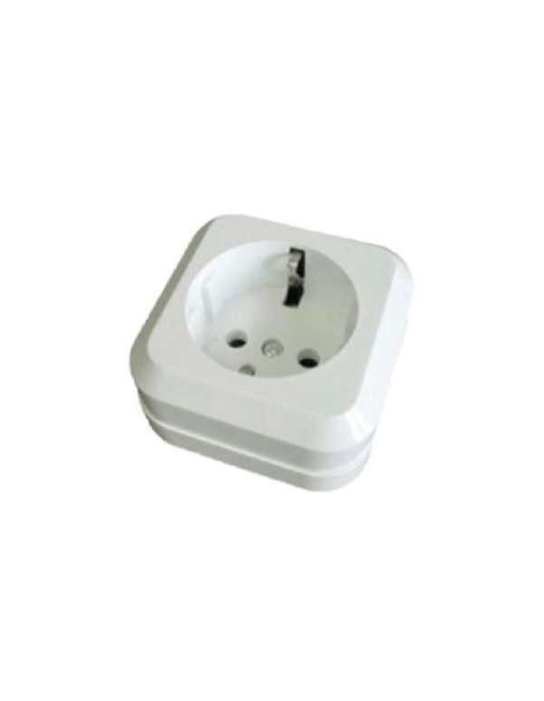 Розетка 2П+З открытой установки с з/ш IP20 16А, белый  Ладога  | SQ1801-0060 | TDM