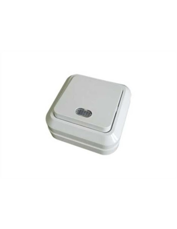 Выключатель 1-кл. открытой установки с подсветкой IP20 10А, белый  Ладога  | SQ1801-0009 | TDM