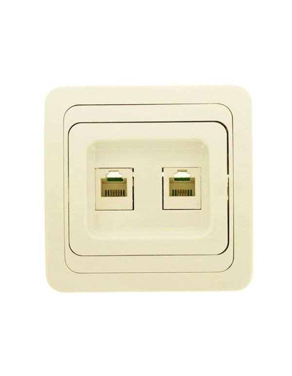 Розетка RJ-45+Phone беж. Лондон EKF PROxima | EEK00-135-20 | EKF