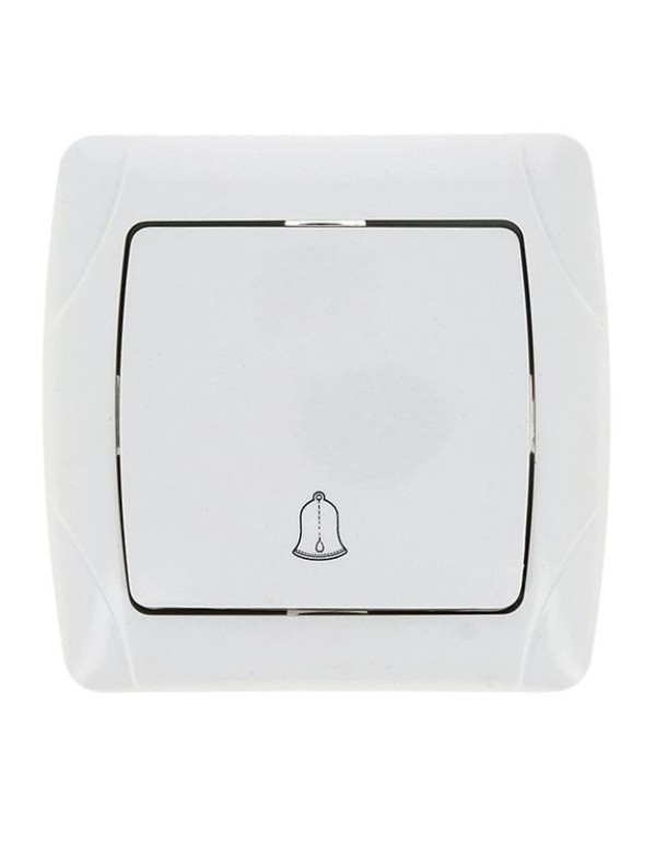 Мадрид Кнопка звонка 1-клавишный 10А белый EKF | EIZ10-026-10 | EKF