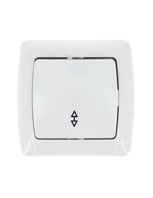 Мадрид Выключатель проходной 1-клавишный 10А белый EKF | EIV10-025-10 | EKF