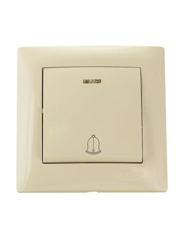 Милан Механизм кнопки звонка с инд. 10А бежевый без рамки EKF | EMZ10-126-20 | EKF