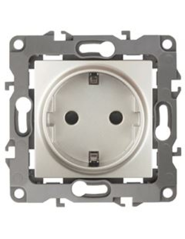 Розетка 12-2001-15 2P+E Schuko, 16АХ-250В, без м.лапок, перламутр (10/100/2500) |Б0019310 | ЭРА