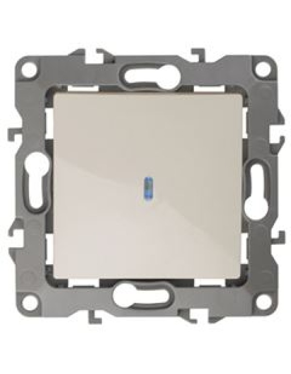 Выключатель с подсветкой 12-1102-02 10АХ-250В, слоновая кость (10/100/2500) |Б0014634 | ЭРА