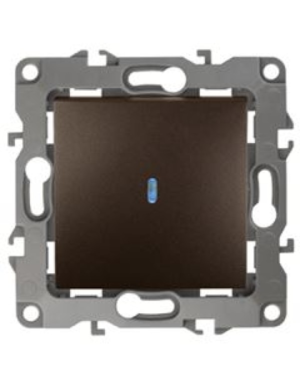 Выключатель с подсветкой 12-1102-13 10АХ-250В, бронза (10/100/2500) |Б0019281 | ЭРА