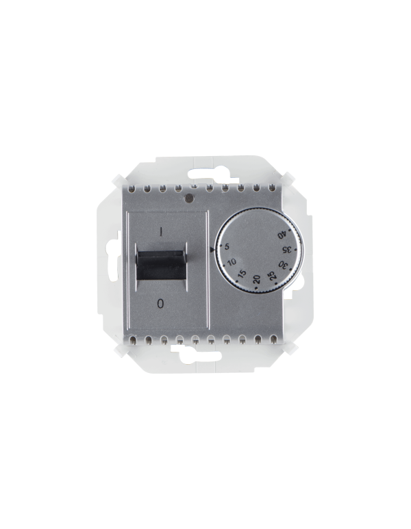 Регулятор для тёплого пола, с зондом, 16А, 230В, 3600Вт, 5-40град, IP20, алюминий Simon 15 | 1591775-033 | Simon