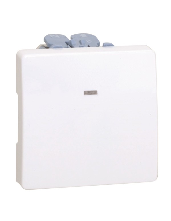 Выключатель двухполюсный с контрольной подсветкой, 16А 250В, широкий модуль, S27, слоновая кость | 27134-62 | Simon