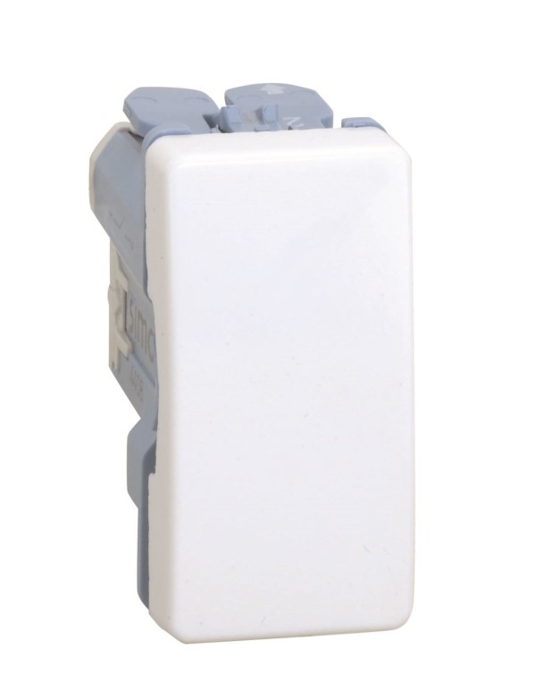 Выключатель одноклавишный кнопочный, 10А 250В, узкий модуль, S27, слоновая кость | 27659-61 | Simon