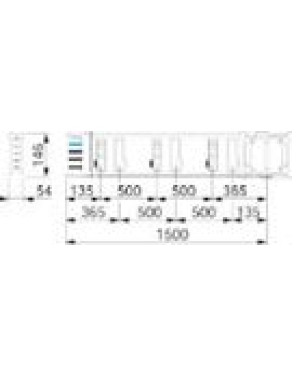 Canalis KS Секция прямая 250A 1,5м 6 отв. (KSA250ED4156)