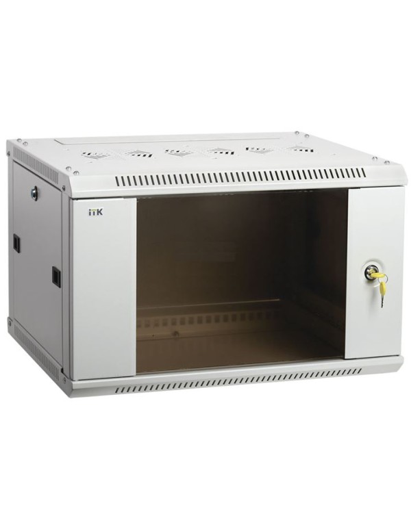 Шкаф LINEA W 9U 600x450 мм дверь стекло, RAL7035 | LWR3-09U64-GF | ITK