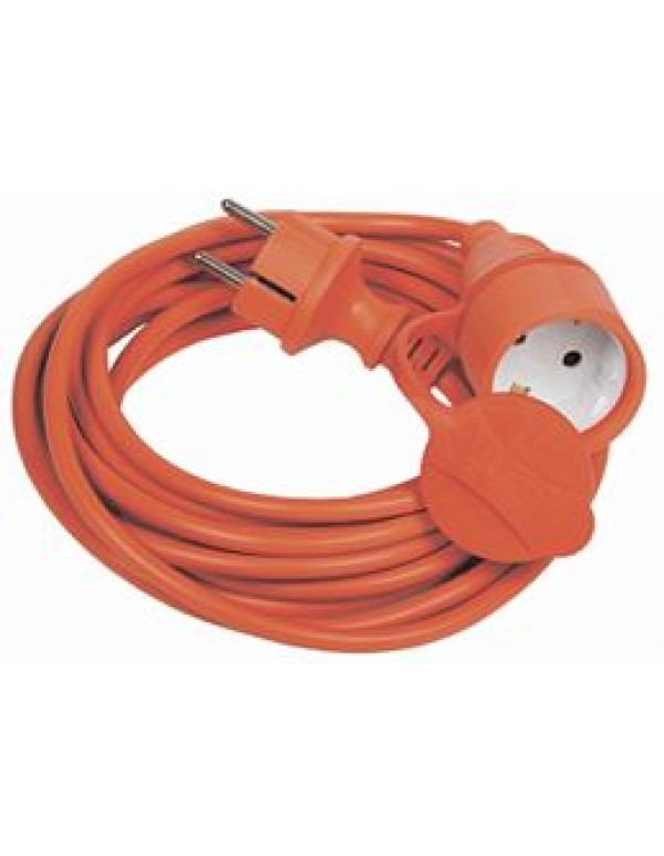 Шнур УШ-01РВ оранж. с вилкой и розеткой 2Р+РЕ 3х1,0/30 метров IP44 IEK