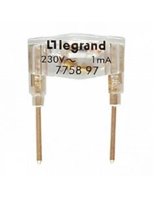 Лампа зеленая 230В, 0,5 мА(10)