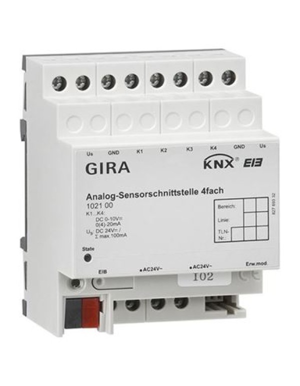 Аналоговый вход, 4-канальный Gira KNX/EIB REG-типа