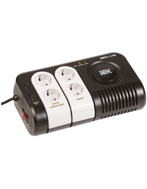 Стабилизатор напряжения серии Simple 1,5 кВА | IVS25-1-01500 | IEK