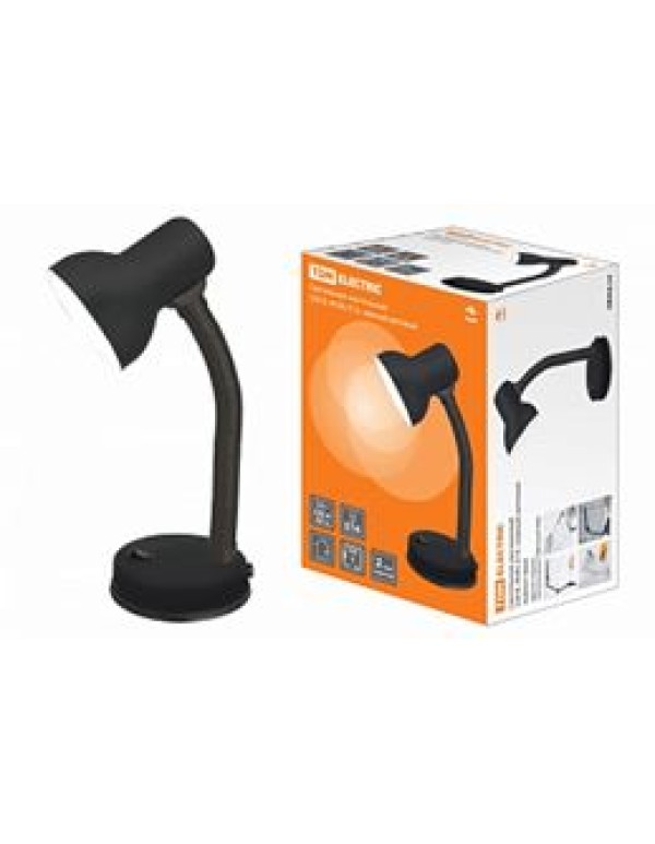 Светильник настольный 220В, 40Вт, Е14, черный  мат TDM