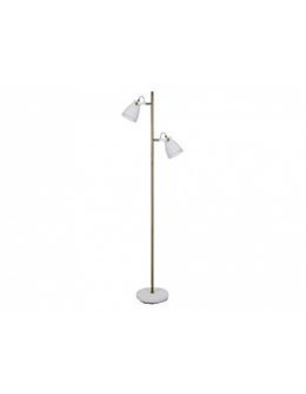 Светильник торшер (ЛН) Е27 2*40Вт New York белый + стар медь Camelion