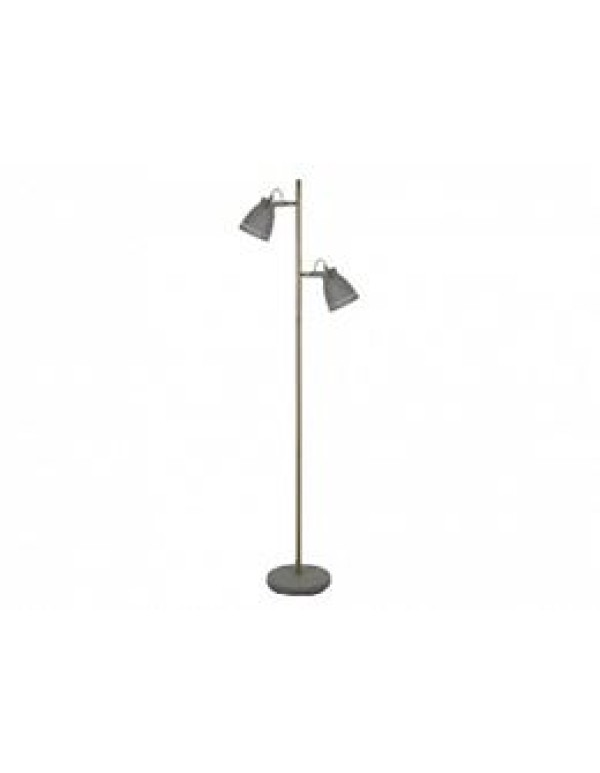 Светильник торшер (ЛН) Е27 2*40Вт New York серый + стар медь Camelion
