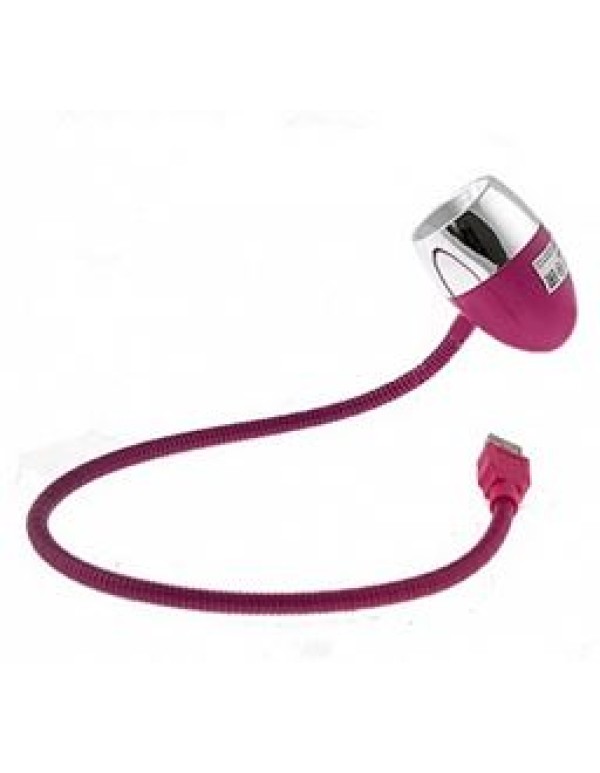 Светильник-USB (LED) 1Вт на гибкой стойке 400мм для компьютера розовый Camelion