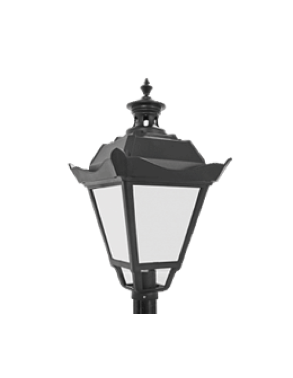 Светильник уличный на трубу Е27 IP44 алюм черный Retro-100E/26F ЗСП