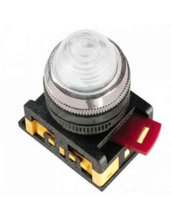 Лампа AL-22 сигнальная d22мм белый неон/240В цилиндр | BLS20-AL-K01 | IEK