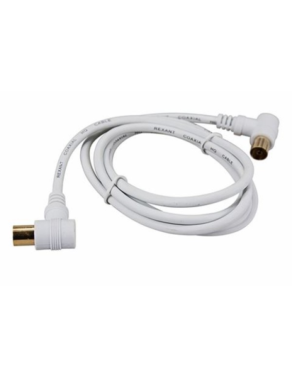 Шнур TV PLUG-TV JACK 5М Угловой Белый