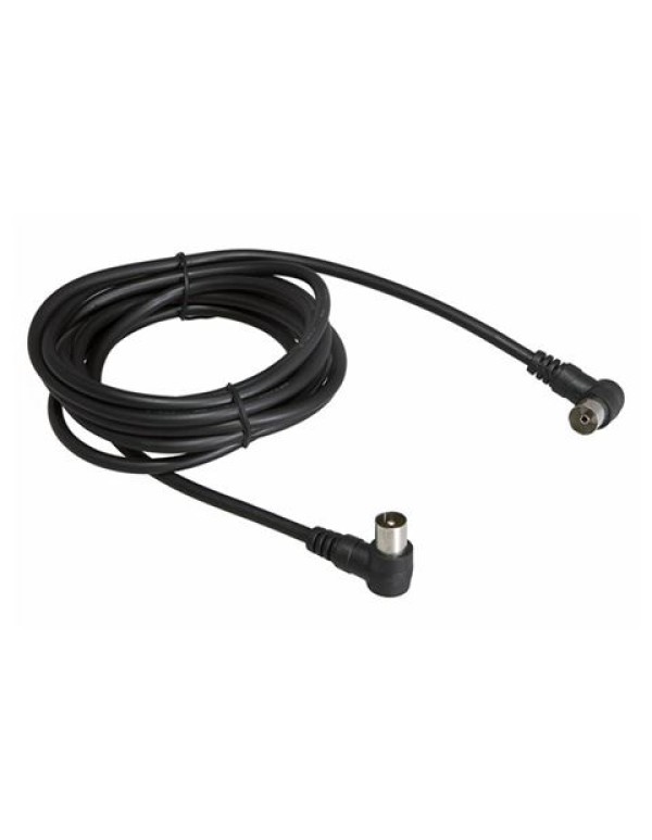 Шнур TV PLUG-TV JACK 5М Угловой Черный