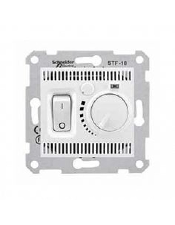 Термостат SE (механизм с накладкой) скрытой установки с датчиком 30°C (SDN6000321)