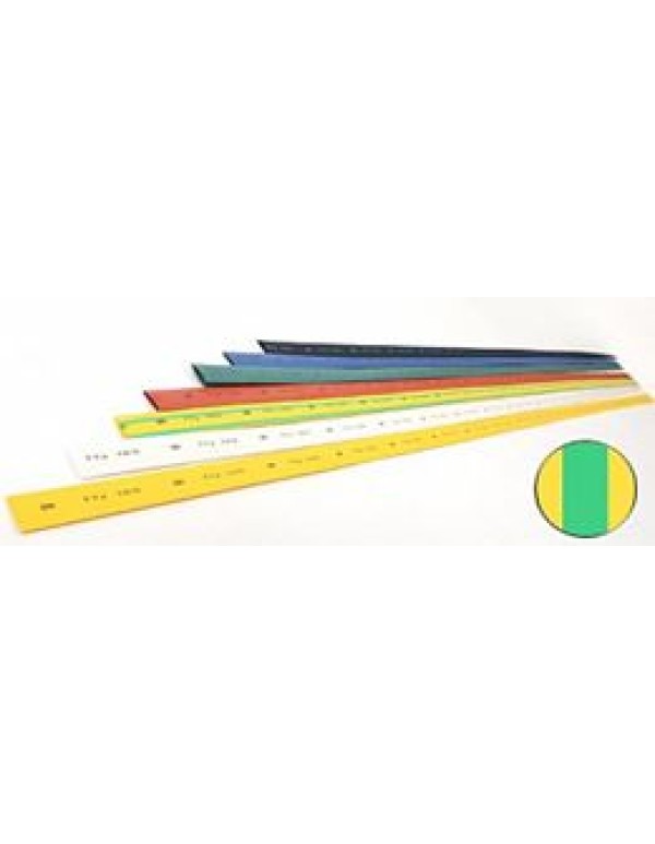 Термоусадочная трубка ТТУ 6/3 желто-зеленая 1 м IEK