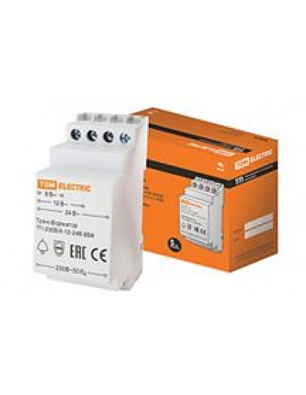 Трансформатор понижающий ТП-230В/8-12-24В 8ВА DIN-рейка SQ0225-0001 TDM