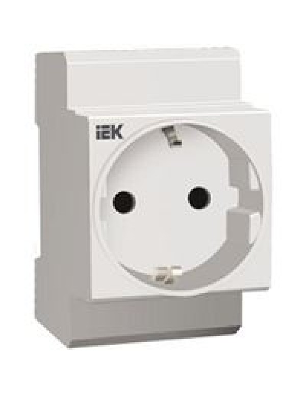 Розетка на DIN-рейку с з/к  IEK