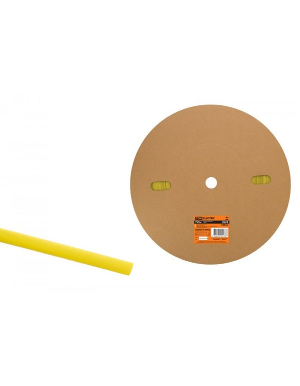 Термоусаживаемая трубка ТУТнг 6/3 желтая (100 м/ролл) | SQ0518-0002 | TDM