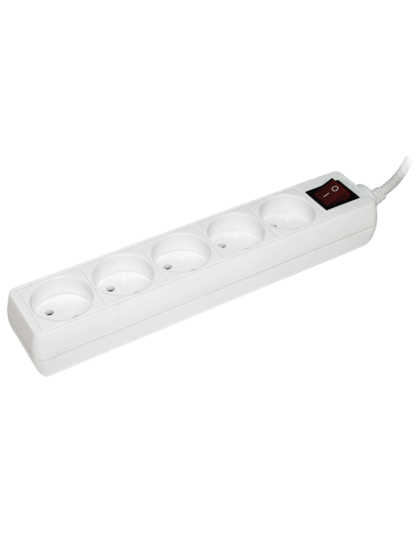 Удлинитель У5К-выкл. 5 мест 2Р/3метра 2х0.75мм2 10А/250 | WYP10-06-05-03-K-N | IEK