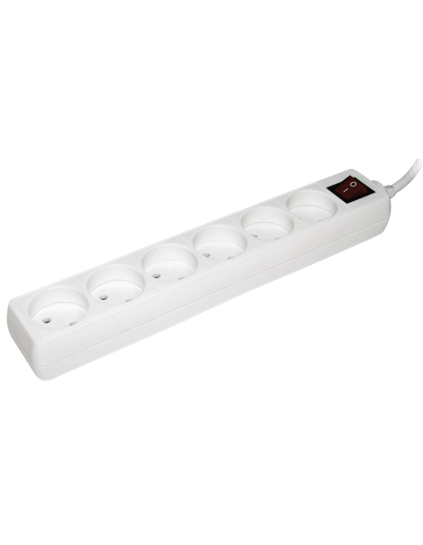 Удлинитель У6К-выкл. 6 мест 2Р/3метра 2х0.75мм2 А/250 | WYP10-06-06-03-K-N | IEK