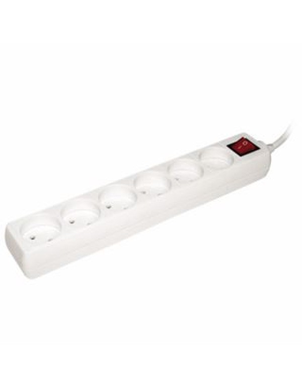 Удлинитель У6К-выкл. 6 мест 2Р/5метров 2х0.75мм2 10А/250 | WYP10-06-06-05-K | IEK