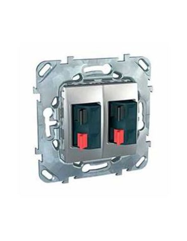 Unica Аудио розетка двойная Алюминий