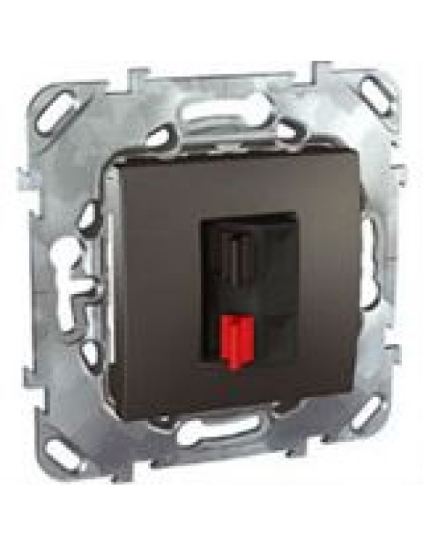 Unica Аудио розетка Графит