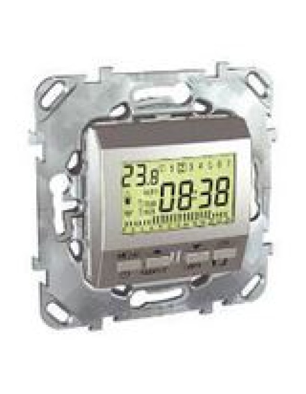 Unica Пограммируемый термостат 8А (от+5 до +35 град) Алюминий